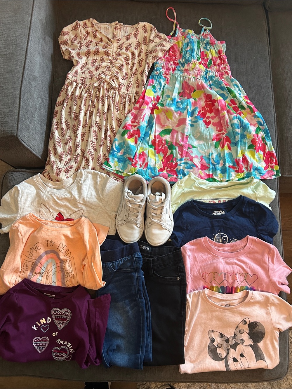 Mixed Bundle of Girls Clothes and a Pair of Puma Shoes
